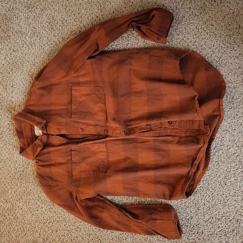 target brand burnt orange flannel